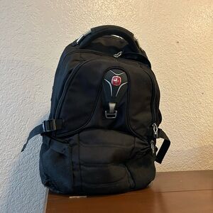 Swiss Gear black backpack.